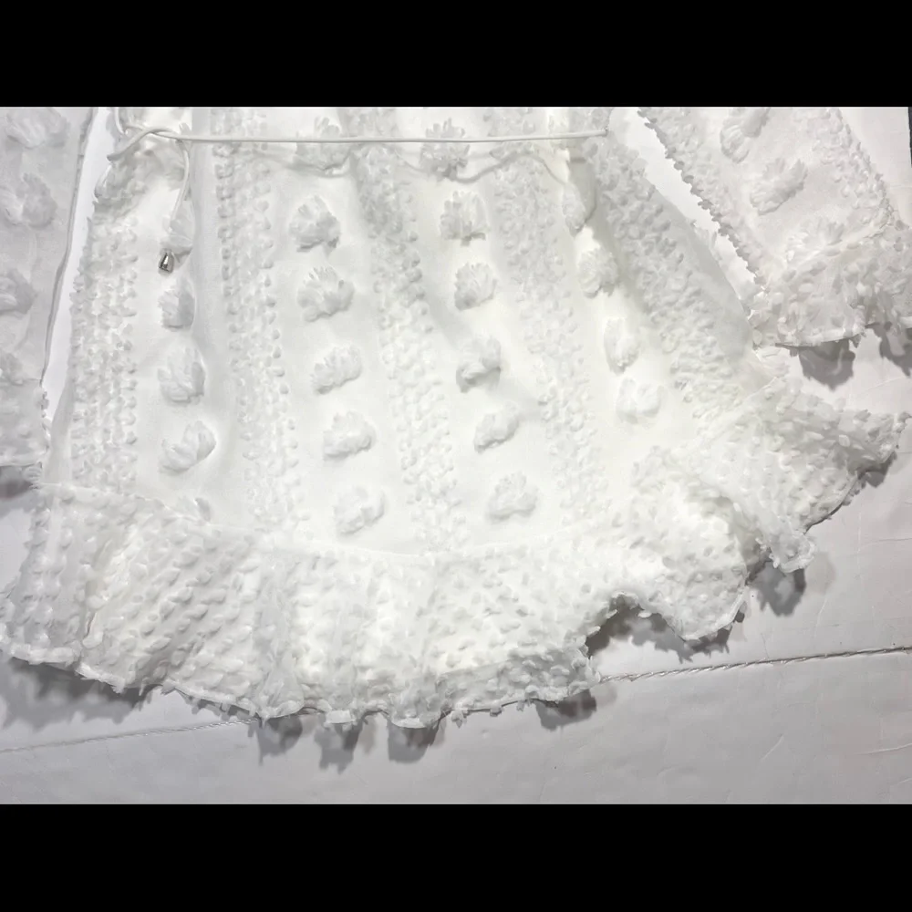 Indikah By Angel Biba‎ White Fairy/Cottage Core Ruffle Chiffon Dress NWT Size M - Picture 7 of 15